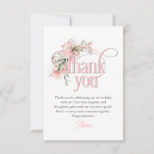 Little Miss Onederful Elegant Girl 1. Geburtstag Dankeskarte (Vorderseite)