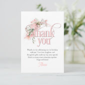 Little Miss Onederful Elegant Girl 1. Geburtstag Dankeskarte (Stehend Vorderseite)