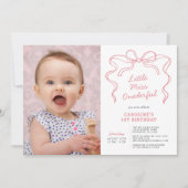 Little Miss Onederful Erster Geburtstag Einladung (Vorderseite)