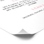 Little Miss Onederful First Bday Milestone Poster (Ecke)