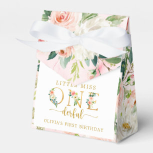 Little Miss Onederful Floral 1. Geburtstag Party Geschenkschachtel
