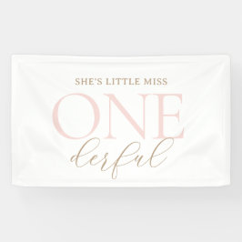 Little Miss Onederful Geburtstag Banner