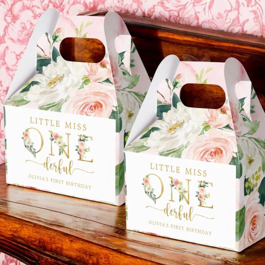 Little Miss Onederful Girl 1. Geburtstag Party Geschenkschachtel