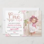 Little Miss Onederful Girl Einladung zum 1. Geburt (Vorderseite)