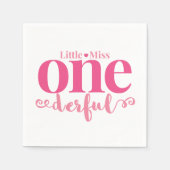 Little Miss Onederful Party Napkins Serviette (Vorderseite)