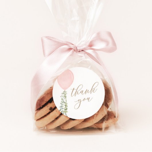 Little Miss Onederful Pink Ballon Geburtstag Runder Aufkleber