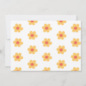 Little Miss Onederful Retro Groovy Erster Geburtst Einladung (Rückseite)