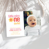 Little Miss Onederful Retro Groovy Erster Geburtst Einladung