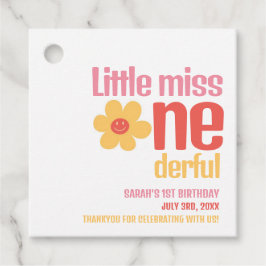 Little Miss Onederful Retro Groovy Erster Geburtst Geschenkanhänger