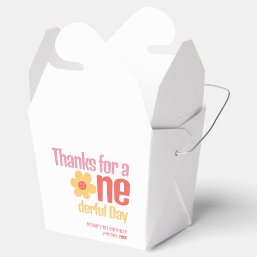 Little Miss Onederful Retro Groovy Erster Geburtst Geschenkschachtel (Geöffnet)