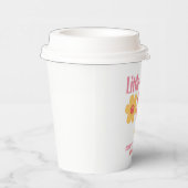 Little Miss Onederful Retro Groovy Erster Geburtst Pappbecher (Rechts)