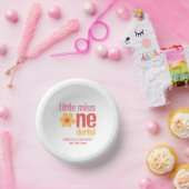 Little Miss Onederful Retro Groovy Erster Geburtst Pappteller (Party)