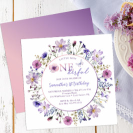 Little Miss Onederful Wildblume 1. Geburtstag Einladung