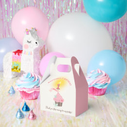 Little Miss Pink Cupcake Mädchen 1. Geburtstagsfei Geschenkschachtel