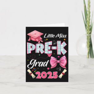 Little Miss Pre-k Grad 2025 Coquette Preschool Gra Karte