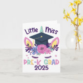 Little Miss Pre-k Grad Preschool Prek Abschluss 2 Karte (Gelbe Blume)