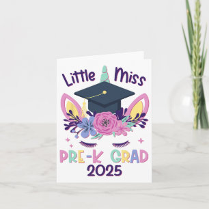 Little Miss Pre-k Grad Preschool Prek Abschluss 2 Karte