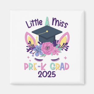 Little Miss Pre-k Grad Preschool Prek Abschluss 2 Magnet