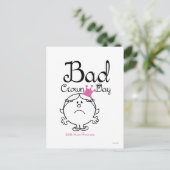 Little Miss Princess | Bad Crown Day Postkarte (Stehend Vorderseite)
