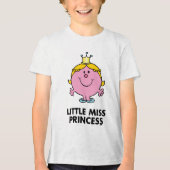 Little Miss Princess | Crown Background Tri-Blend Shirt (Vorderseite)
