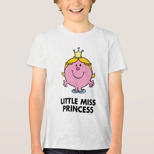 Little Miss Princess | Crown Background Tri-Blend Shirt (Vorderseite)