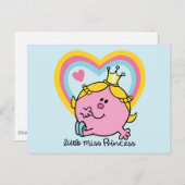 Little Miss Princess | Herz Postkarte (Vorne/Hinten)