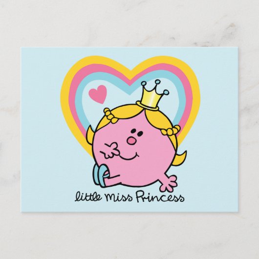 Little Miss Princess | Herz Postkarte (Vorderseite)