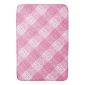 Little Miss Princess | Hübsch in rosa Muster Badematte (Vorderseite Vertikal)