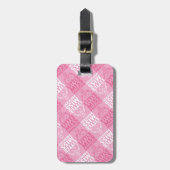 Little Miss Princess | Hübsch in rosa Muster Gepäckanhänger (Vorderseite vertikal)