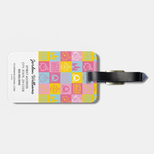 Little Miss Princess | Hübsches Muster Gepäckanhänger (Rückseite horizontal)