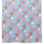 Little Miss Princess | Hübsches rosa und blaues Mu Duschvorhang (Vorderseite)