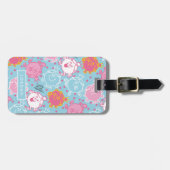 Little Miss Princess | Hübsches rosa und blaues Mu Gepäckanhänger (Vorderseite horizontal)