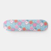 Little Miss Princess | Hübsches rosa und blaues Mu Skateboard (Horizontal)