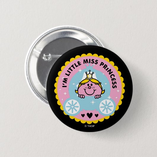 Little Miss Princess | Ich bin Prinzessin Button (Vorne & Hinten)