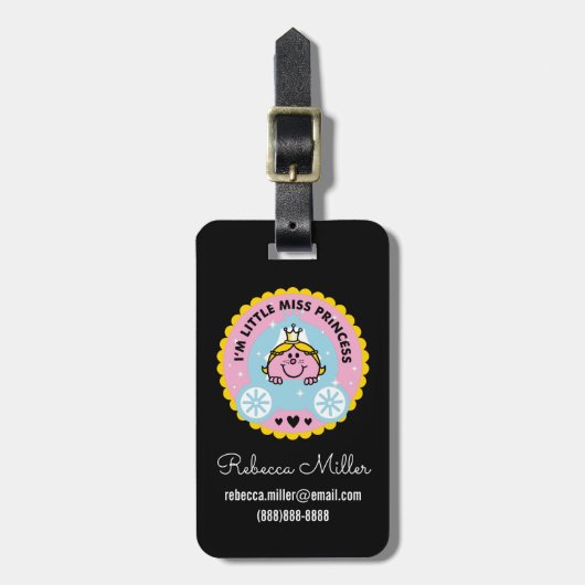 Little Miss Princess | Ich bin Prinzessin Gepäckanhänger (Vorderseite vertikal)