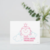 Little Miss Princess | Kopf in die Wolken Postkarte (Stehend Vorderseite)