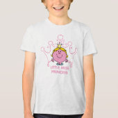 Little Miss Princess | Pink Five Pointed Crown Tri-Blend Shirt (Vorderseite)