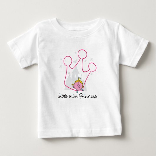 Little Miss Princess | Riesenrosa Krone Baby T-shirt (Vorderseite)