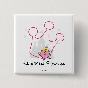 Little Miss Princess   Riesenrosa Krone Button