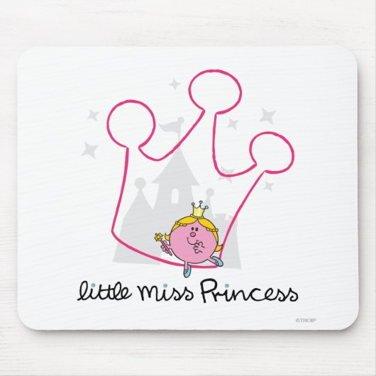 Little Miss Princess | Riesenrosa Krone Mousepad (Vorne)