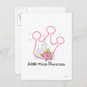 Little Miss Princess | Riesenrosa Krone Postkarte (Vorne/Hinten)