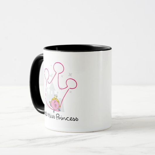 Little Miss Princess | Riesenrosa Krone Tasse (Vorderseite Links)