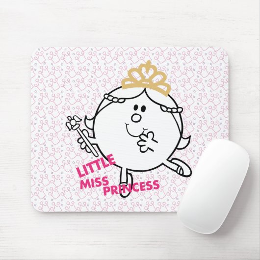 Little Miss Princess | Rosa Buchstaben Mousepad (Mit Mouse)