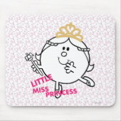 Little Miss Princess | Rosa Buchstaben Mousepad (Vorne)