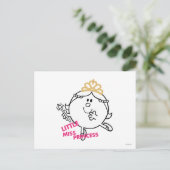Little Miss Princess | Rosa Buchstaben Postkarte (Stehend Vorderseite)