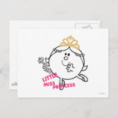 Little Miss Princess | Rosa Buchstaben Postkarte (Vorne/Hinten)