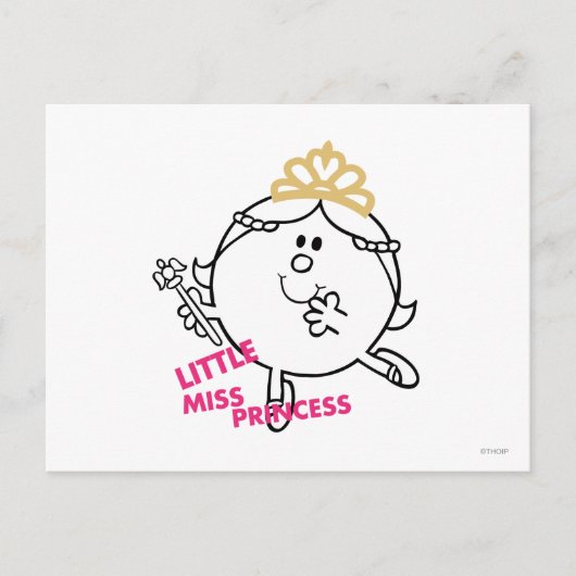 Little Miss Princess | Rosa Buchstaben Postkarte (Vorderseite)