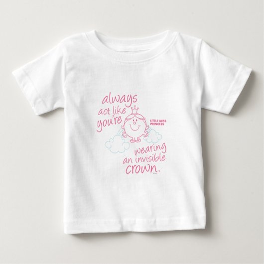 Little Miss Princess | Unsichtbare Krone Baby T-shirt (Vorderseite)