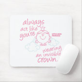 Little Miss Princess | Unsichtbare Krone Mousepad (Mit Mouse)