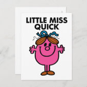 Little Miss Quick | Schwarze Schrift Postkarte (Vorne/Hinten)